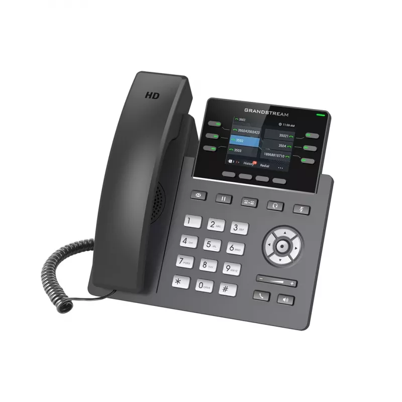 IP-Telefon Grandstream GRP2613W Schwarz 4 Leitungen TFT 2,4 Zoll