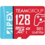 Team Group microSDXC-Karte APEX SD7.1 128 GB (MicroSD Express, rot/blau)