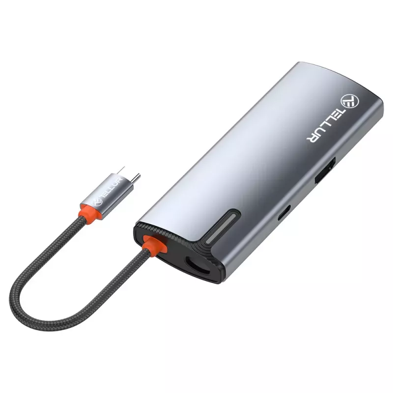 USB-C-Hub Tellur TLL321061 mit PD 3.0 100W, HDMI-Ausgang und 3× USB 3.0-Anschlüssen