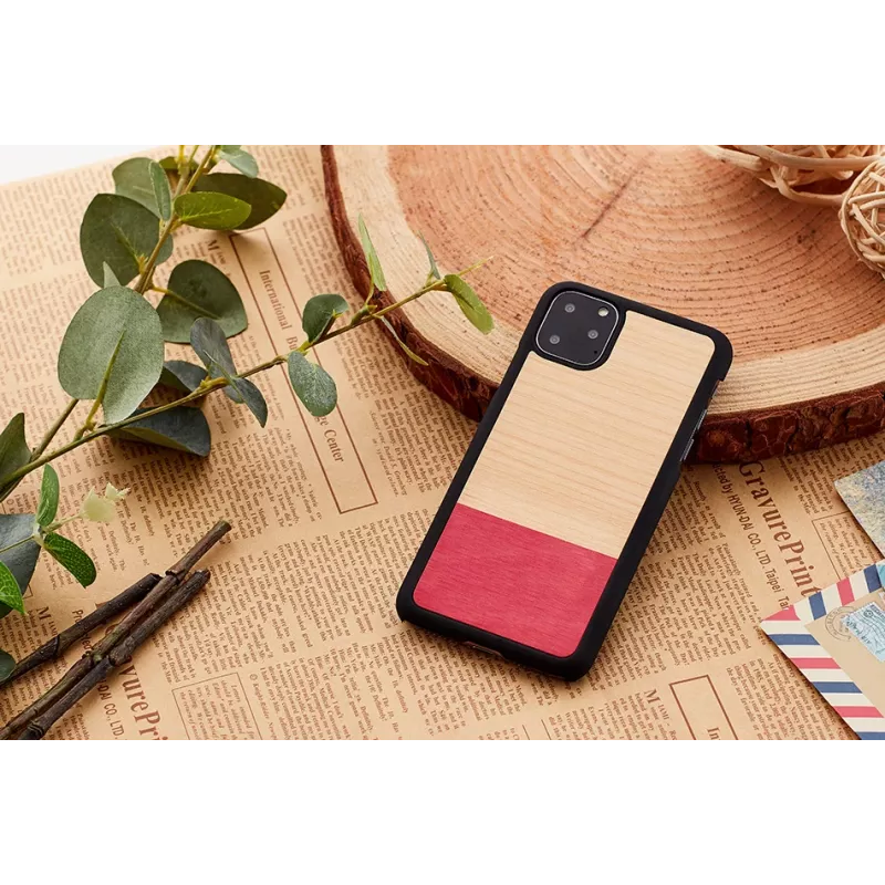 Smartphone-Hülle man and wood für iPhone 11 Pro, schwarz, Mismatch-Design