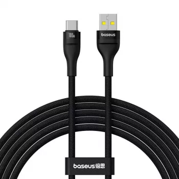 Baseus Flash 2 USB A auf USB C Schnellladekabel 2 m 100 W Schwarz