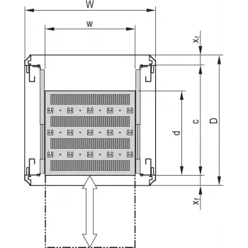 SCHROFF 19''- / Rack- Rack Shelf ausziehbar - 19\FA AUS 2HE C=500 ROT 7035 (22130352)