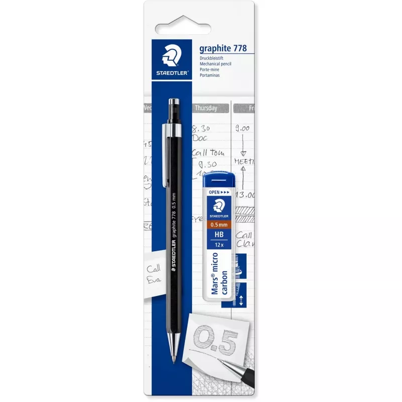Graphitstift Staedtler 7785ABK25D HB sechskant schwarz/silber, 1 Stück