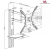 TV-Halterung Maclean MC-772 55 Zoll Schwarz