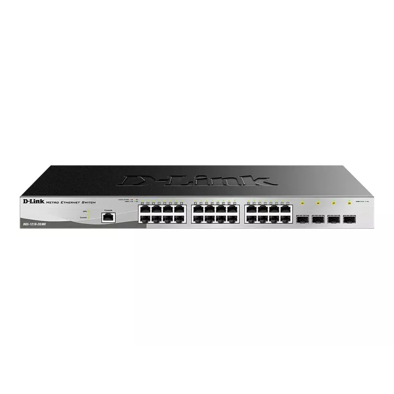 D-Link DGS-1210-28/ME/E Netzwerk-Switch Managed L2+ Gigabit Ethernet (10/100/1000) 1U Schwarz, Grau