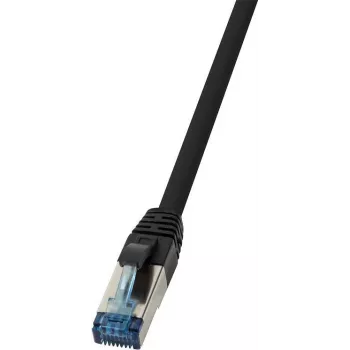 LogiLink 10G - Patchkabel - RJ-45 (M) auf RJ-45 (M) - 1 m - SFTP - CAT 6a - halogenfrei, für Außenbereich - Schwarz