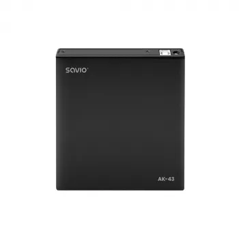 Externes schlank-DVD±RW-Laufwerk SAVIO AK-43, USB 2.0, schwarz, unterstützt CD-/DVD-Lesen/Schreiben (24x CD, 8x DVD)
