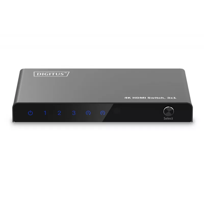 Digitus 4K HDMI Switch 3x1 Metall Schwarz 18 Gbit/s