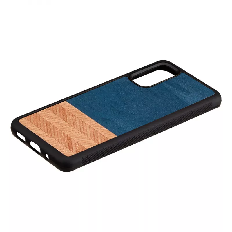 Handyhülle man and wood Galaxy S20 denim schwarz