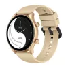 Smartwatch Zeblaze Btalk 3 Plus, rund 1,39 Zoll IPS 360×360 Touchscreen, 260 mAh, goldfarbenes Silikonarmband