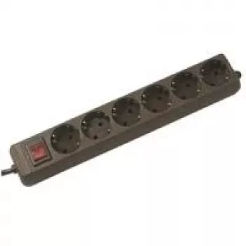 AC-Steckdosenleiste Bachmann Selly Schwarz 6 Ausgänge 1,5 m