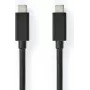 Nedis USB-Kabel | USB 3.2 Gen 2x2 | USB-C™-Stecker – USB-C™-Stecker | 100 W | 4K@60Hz | 20 Gbit/s | vernickelt | 1,00 m | Rund | PVC | Schwarz | Box