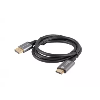 Displayport(M)-HDMI(M) Kabel 1 m 4K Schwarz und Silber