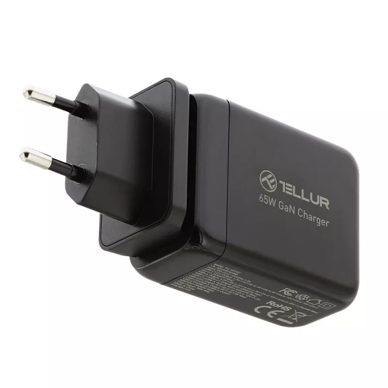 Wandladegerät Tellur TLL151451 65W, 3-Port (2x USB-C, 1x USB-A)