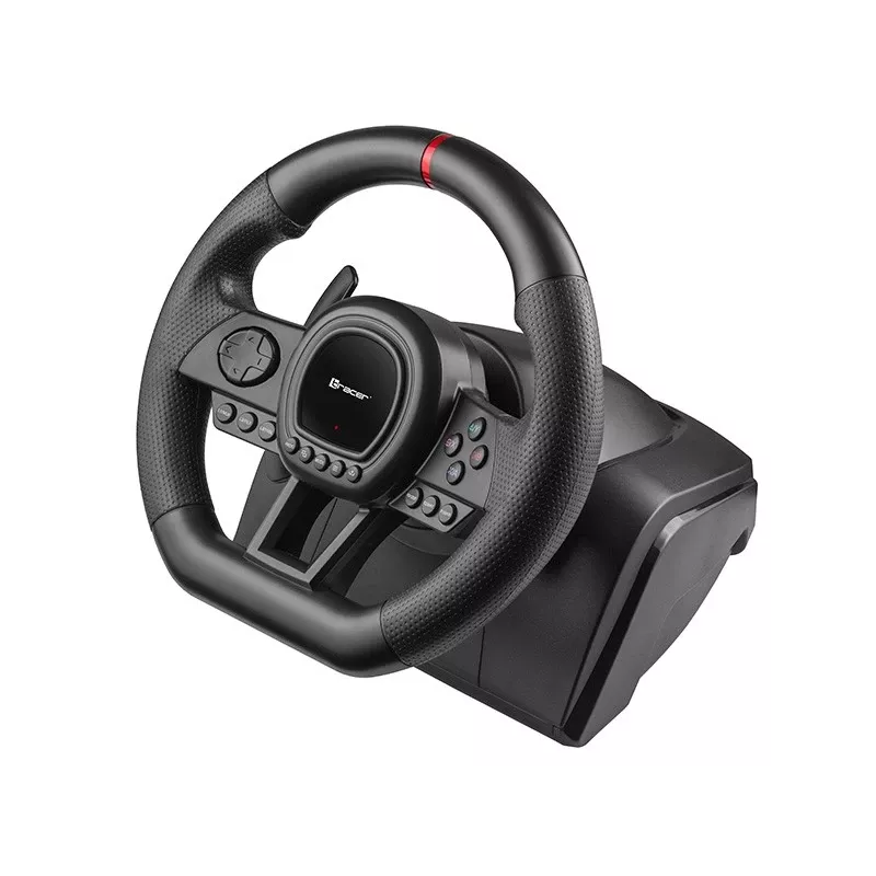 Manueller Gangschalthebel TRACER TRAJOY47345 — kabelgebundener 6-in-1-Simracer-Controller, 1,8 m Kabel, schwarz, ergonomischer rutschfester Griff, 270°-Drehung