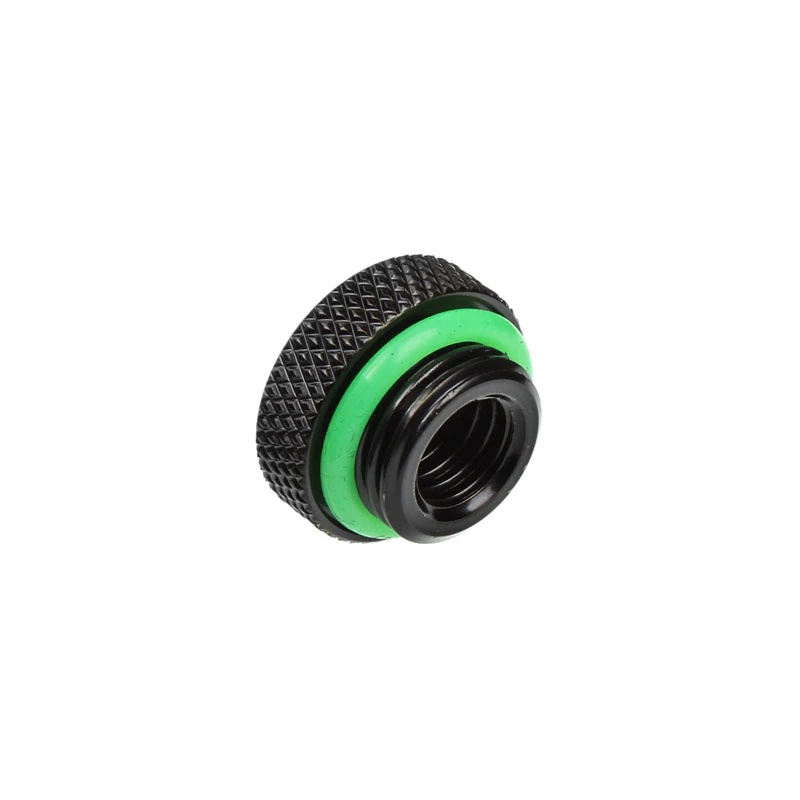 Fitting BitsPower BP-MBWP-C06V2 — Messing schwarz Flüssigkeitskühlungsanschluss, 18×18×10 mm