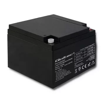 Qoltec 53036 AGM-Batterie | 12V | 24Ah | max 360A