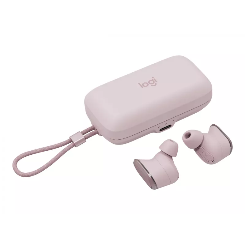 Logitech Zone True Wireless, In-Ear-Kopfhörer, ANC, Rosé, pink, In-Ear, Bluetooth, 985-001090