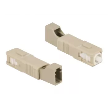 DeLOCK Hybridkoppler für Glasfaser SC Simplex Stecker auf LC Simplex Buchse beige