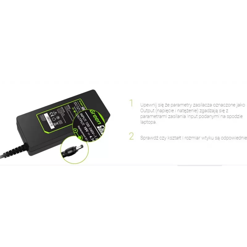 Indoor Power Adapter Grün Cell AD19P 40W Schwarz