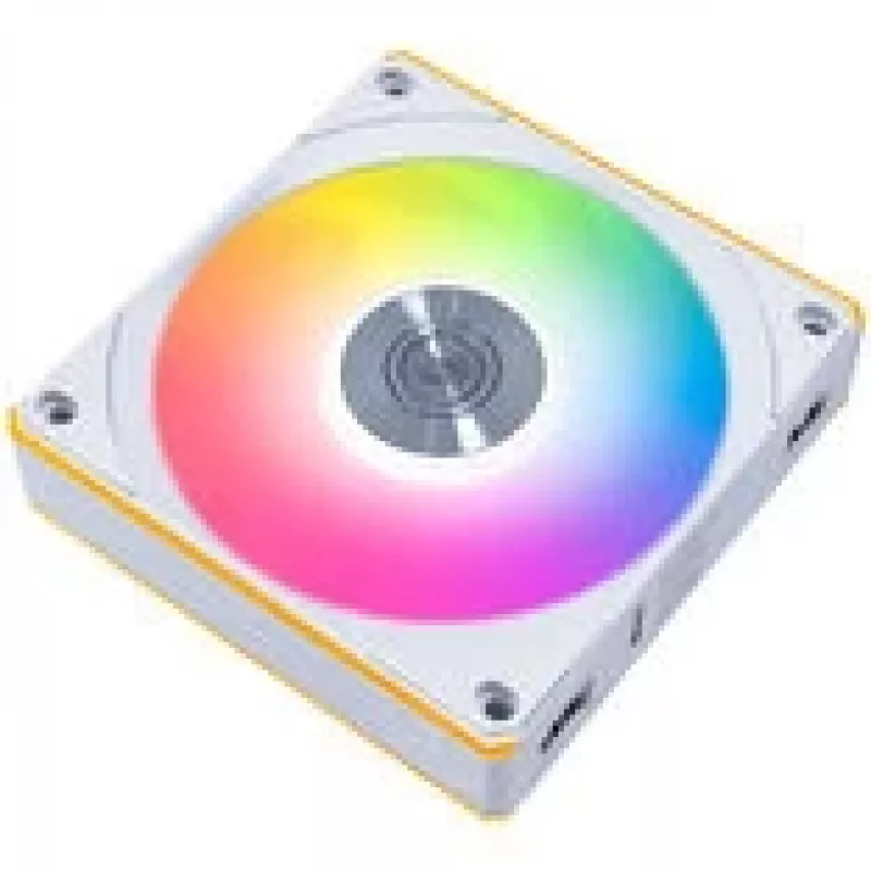 120mm Lian Li UNI FAN 12CL1W3W weißer kabelloser Gehäuselüfter — 120mm, PWM-Hub-kompatibel, modular