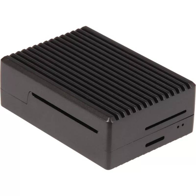 Aluminiumgehäuse für Raspberry Pi 4 B (schwarz (matt))