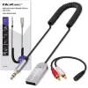 Wireless Audio-Empfänger-Adapter QOLTEC HiFi BT6.0 2xRC – Bluetooth-Audioempfänger für Lautsprecher und Autoradio