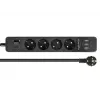Power Extension DeLOCK 11209 1.5m 4 AC Outlets Indoor Schwarz