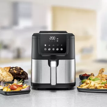Heißluftfritteuse Rommelsbacher FRH 1500 — 5 L, 1500 W, Edelstahl/Schwarz