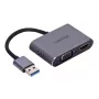 UNITEK V1304A Videokabel-Adapter 0,15 m USB Typ-A HDMI + VGA (D-Sub) Grau