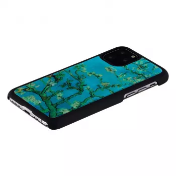 Smartphone-Hülle iKins für iPhone 11 Pro – Mandelblüten-Schwarz, Schutzhülle