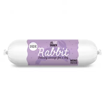Hundeleckerli PAKA ZWIERZAKA Pepe Wurst Kaninchen 200 g – weiche, hypoallergene Wurst mit Kaninchengeschmack, getreide- und glutenfrei