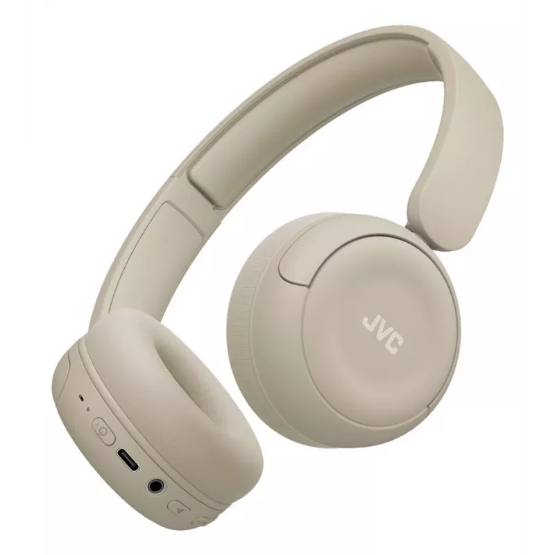 JVC HA-S59W Headset Kabelgebunden & Kabellos Kopfband Musik/Alltag USB Typ-C Bluetooth Beige