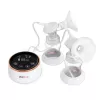 Elektrische Doppel-Milchpumpe neno Bella Twin Moon – kabellos, zweiphasig, LCD, 150 ml Flaschen, Perlmutt