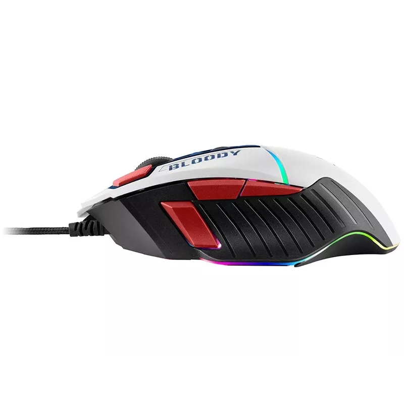 Gaming-Maus A4Tech Bloody W95Max USB – rechtshändig, weiß, 12000 DPI, 1 ms, 250 ips, 125/2000 Hz