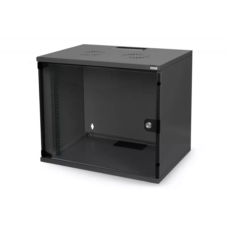 7HE WANDMONTAGESCHRANK UNMONTED 370X540X400 GLASSTÜR SCHWARZ