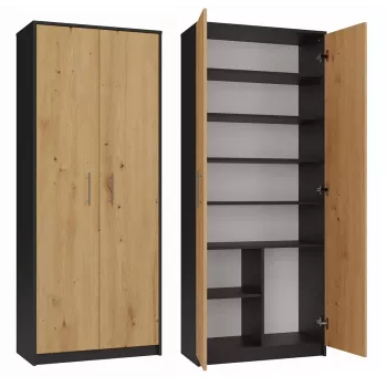 Topeshop OLIV 2D ANT/ART KPL Bücherregal