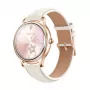 Smartwatch Colmi L28 mit goldenem Gehäuse und goldenem Lederarmband
