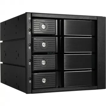 SilverStone SST-FS304-12G externes 3,5-Zoll-Gehäuse, 4-Bay – schwarz