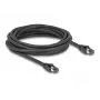 Delock - Netzwerkkabel - RJ-45 (M) zu RJ-45 (M) - 5,0 m - 7,5 mm - S/FTP - CAT 8.1 - halogenfrei, rastnasengeschützt, bis zu 40 Gbit/s Datenübertragungsrate - Schwarz (80236)