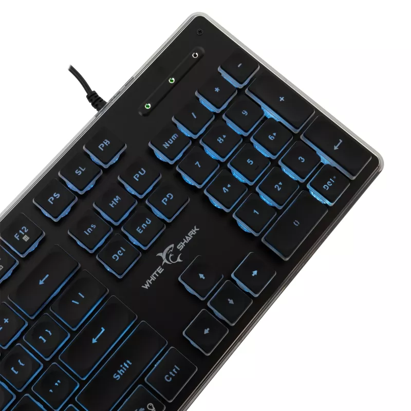 Mechanische Gaming-Tastatur White Shark Tachi Schwarz US-Layout RGB-Beleuchtung