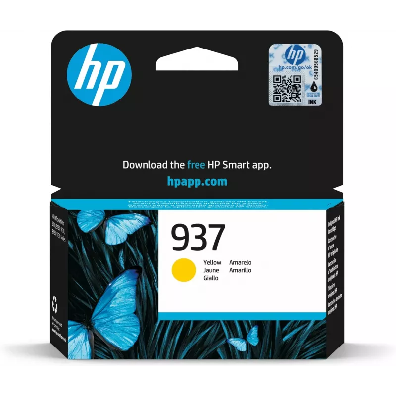 HP 937 Gelb Original Tintenpatrone, Gelb, 1 Stk., 800 Seiten