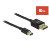 DeLOCK - DisplayPort-Kabel - DisplayPort (M) auf Mini DisplayPort (M) - 2 m - Schwarz - 8K-Unterstützung
