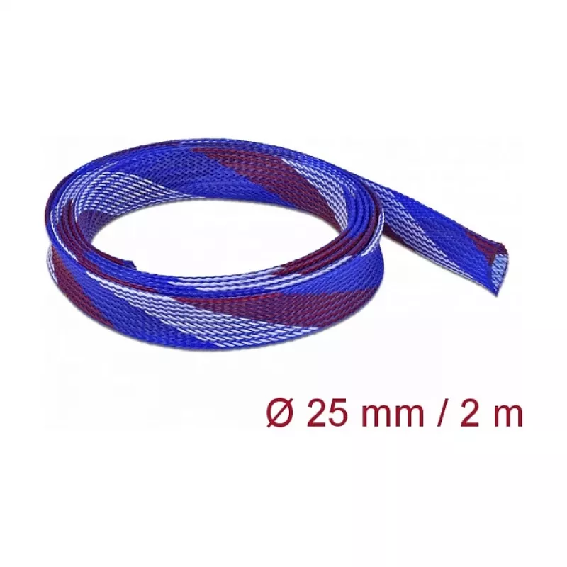Kabelschutzschlauch DeLOCK 20751 Blau Rot Weiß