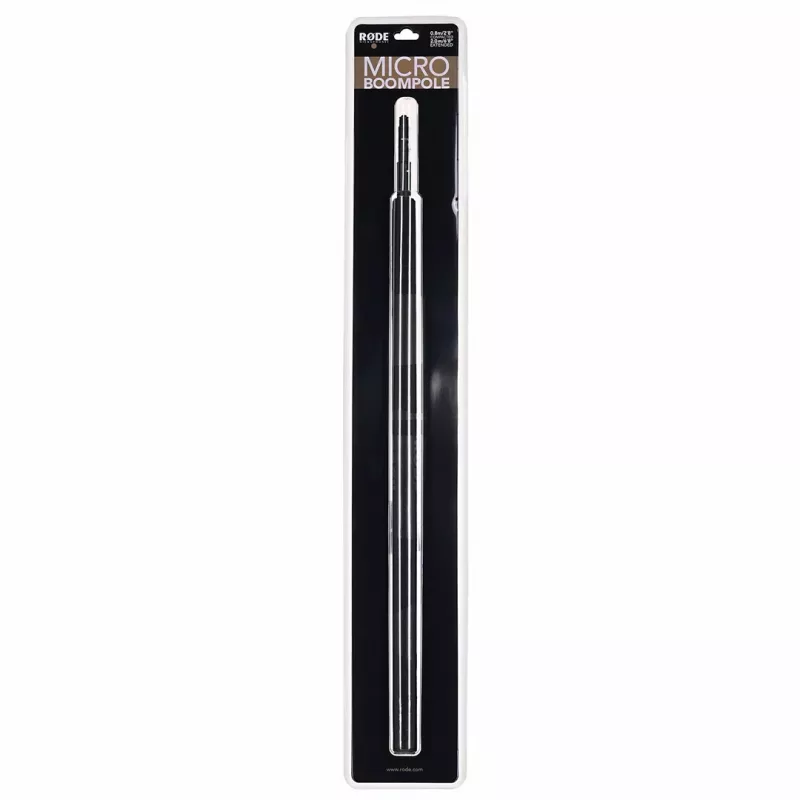 RØDE Micro Boompole – leichte, teleskopische Mikrofon-Angelrute, Länge 844 mm, Gewicht 396 g, kompakte eingefahrene Höhe 33 mm