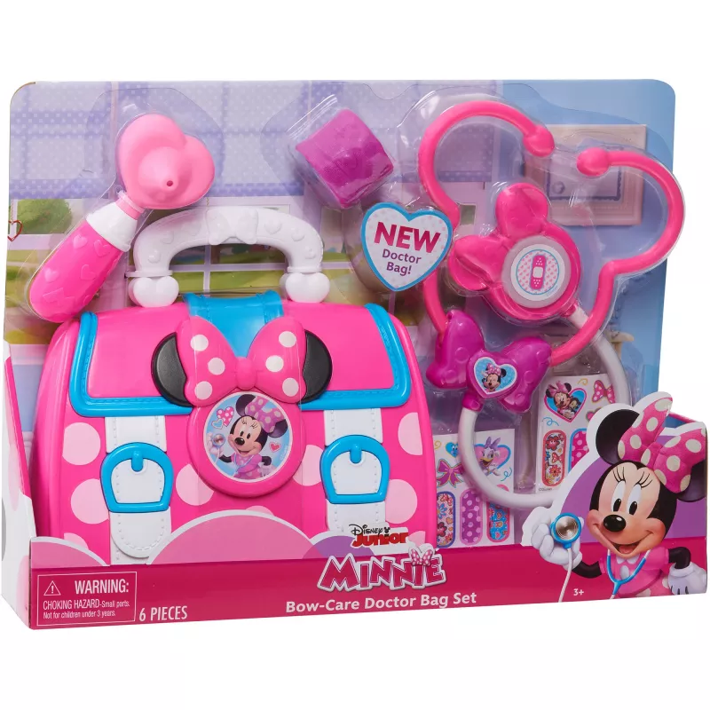 Disney Junior Minnie Maus Bow-Care Doktortaschen-Set, Kinder-Haushaltsspielzeug