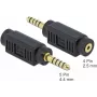 Kabeladapter DeLOCK 65996 4,4 mm 5-polig 2,5 mm 4-polig Schwarz