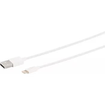 Lightning-Kabel S/CONN 14-12043 2 m Weiß USB A