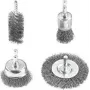 Bohrer-Drahtbürsten-Set KWB 597530 – 4-teilig (für Bohrmaschinen, Metall- und Oberflächenreinigung)