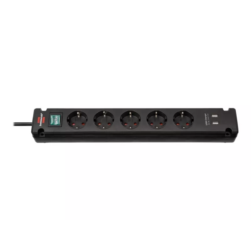 Power Extension Brennenstuhl Bremounta 3m 5 AC Outlets Indoor Schwarz
